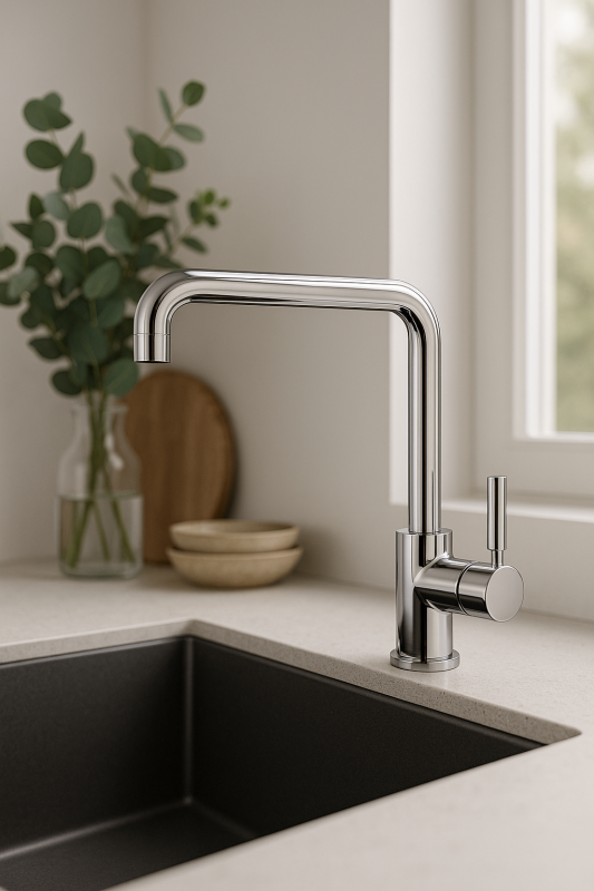 Franke Galley Square Robinet de Cuisine Chrome avec Bec Pivotant 115.0559.596