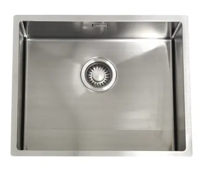 ABK Bingara évier en acier inoxydable extra peu profond 10 cm, accessible aux personnes à mobilité réduite, encastrable et en saillie BIN5010FVI