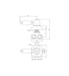 Huber Croisette Robinet inverseur couleur Bronze CS000270