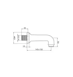 Huber Nostalgic Bec de Bain 3/4 Chromé 64.04.CR