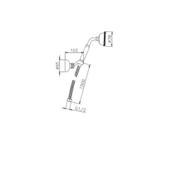 Huber Victorian Douchette avec support de suspension couleur Bronze 63.03H.BA