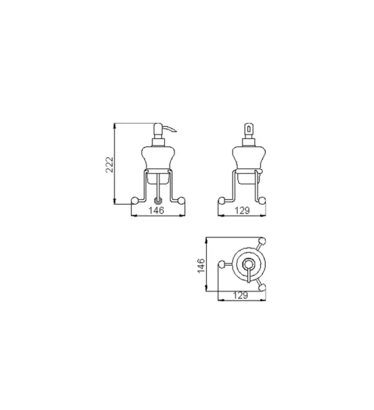 Huber Croisette Classic Seifenspender Chrom-Keramik 4030.01H.CR