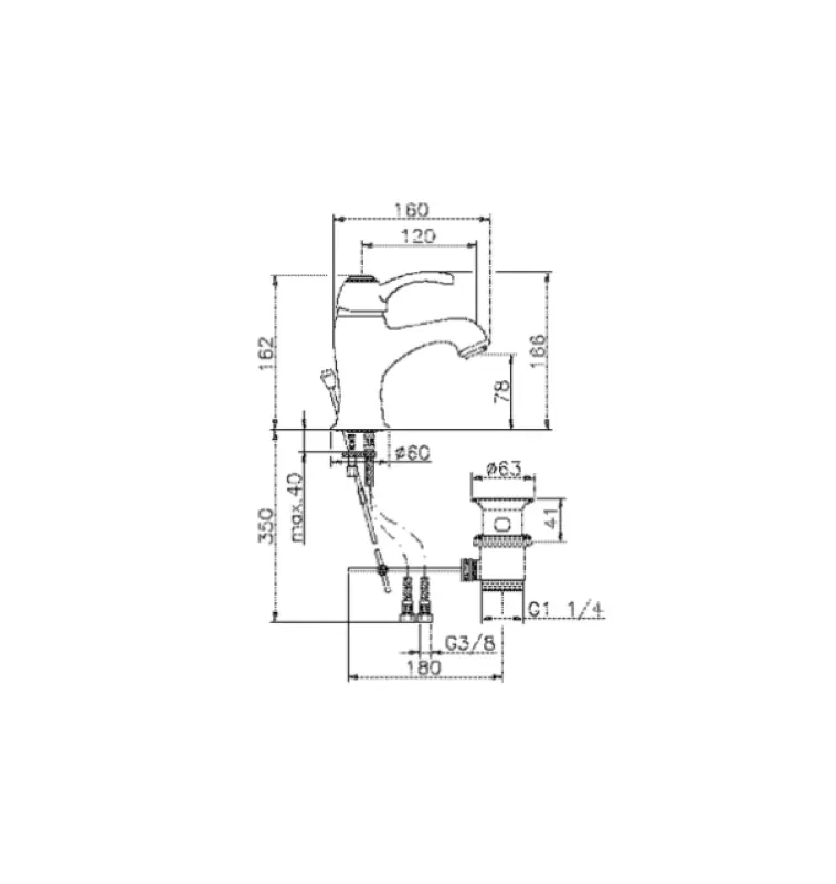 Huber Viktorian Waschtischarmatur Gold VM0005102G