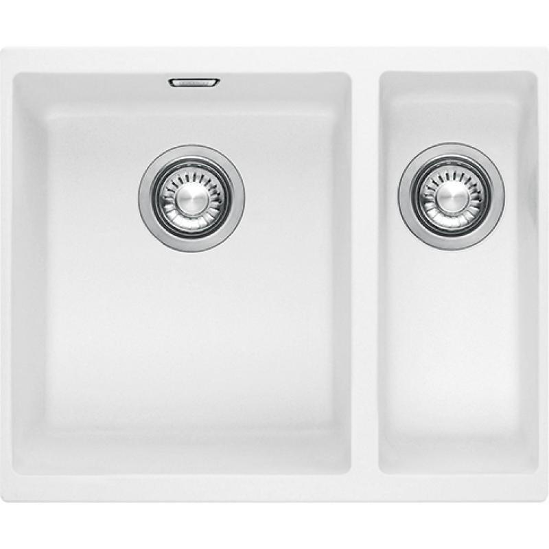 Franke Sirius 2 S2D 160 anderthalb 1,5 Kunststoff weißes Spülbecken 53,5x41cm Unterbau 125.0252.219