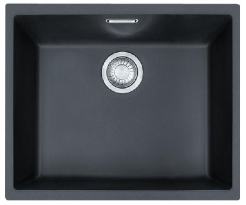 Franke Sirius 2 S2D 110.50 Kunststoff schwarzes Spülbecken 50x41cm Unterbau 125.0252.223