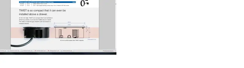 Bachmann Twist 2-fache Küchensteckdose in der Arbeitsplatte Edelstahl 008752 Stift-Erdung Typ E