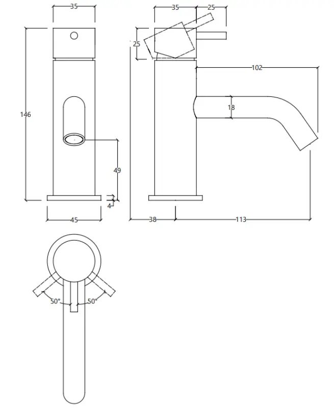 Waterevolution Flow Waschtischarmatur Chrom T11001