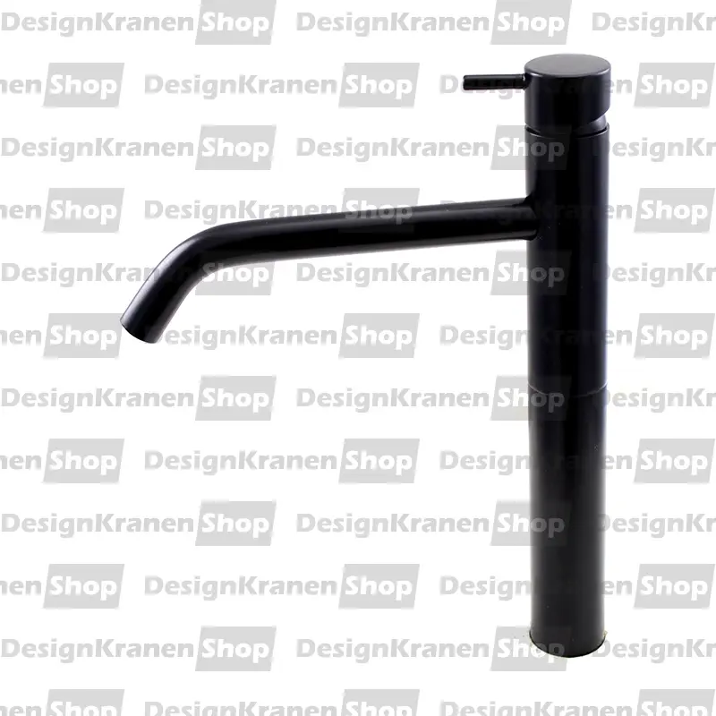Waterevolution Flow Waschtischarmatur, hoher Auslauf, inkl. Klickstecker, Schwarz matt T115PR