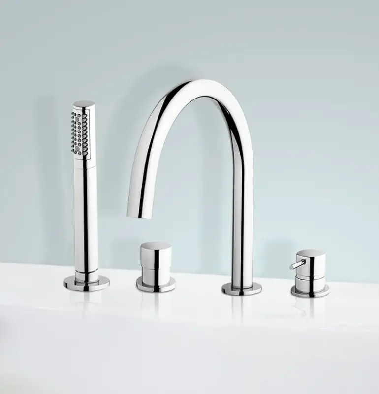 Waterevolution Flow 4-Loch-Wannenbatterie für Wannenrandmontage Chrom T13801