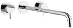 Waterevolution Flow Robinet de lavabo encastrable 3 trous chromé avec bec 25cm 1208511212