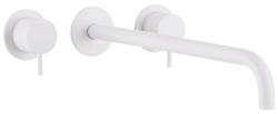 Waterevolution Flow Mélangeur lavabo 3 trous blanc mat avec bec 25 T1163FBR-25