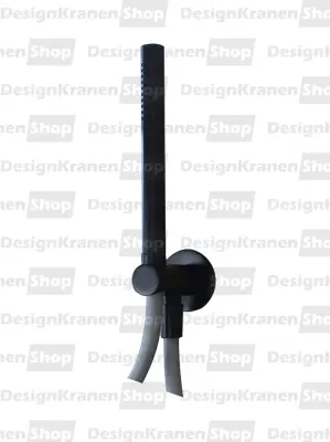 Waterevolution Flow Set de bain complet avec raccord mural Noir mat T1621PR