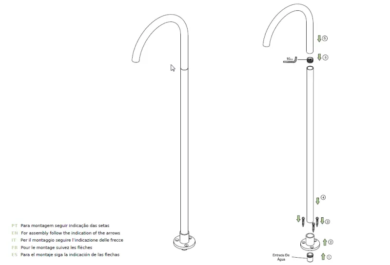 Waterevolution Flow Wannenauslauf stehend mattschwarz T1673PR