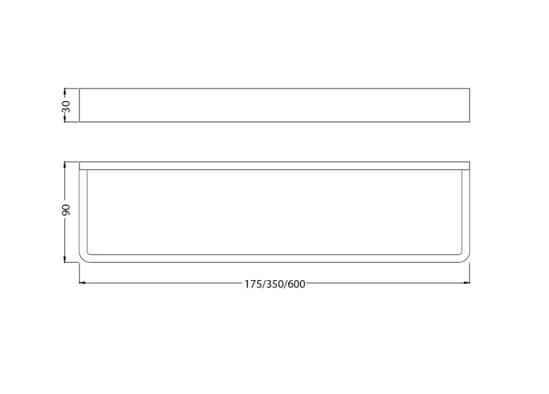 Waterevolution Deep Porte-serviettes profond 17,5 cm Blanc mat A210BR