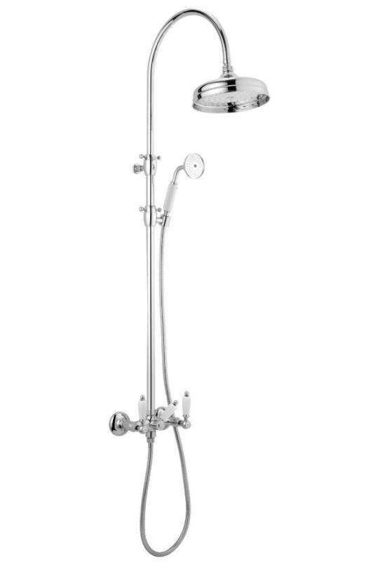 PB Classic Duschgarnitur Aufputz mit Regendusche Teleskop-Duschsäule Bronze 1208854882