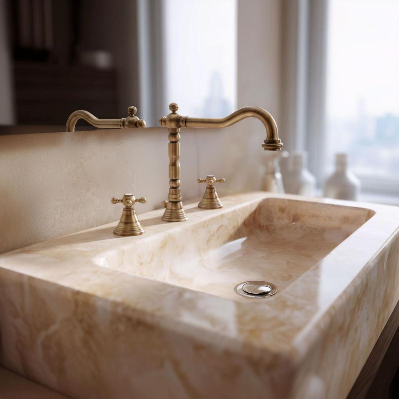 PB classic 3-trous robinet de lavabo bec fort 18.5 cm couleur bronze 1208854942