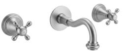 Robinet mural encastré classique PB avec poignées en étoile, bec de 16 cm, inox 1208855062