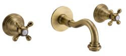 PB robinet mural encastré classique avec poignées étoile, bec de 20 cm, Bronze 1208855082