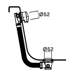 Waterevolution trop-plein de baignoire avec combinaison de remplissage Acier inoxydable B1ENCHIE