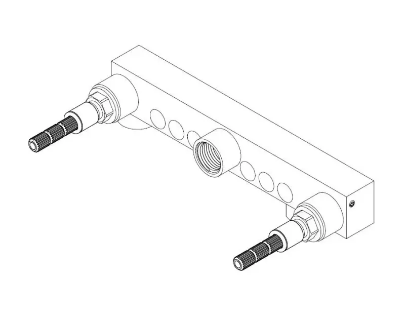 Waterevolution Cruz 3-Loch Unterputz-Waschtischarmatur, Schwarz matt, 19cm Auslauf 1208916572