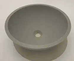 Solid-S Pure Lavabo à poser, vasque ronde, finition gris clair, L41 x H14 cm, sans trop-plein, 1208919566