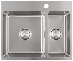 Caressi Basic Line évier en inox 45x57 à fleur de plan ou en surface CABL3318KR15 1208920572