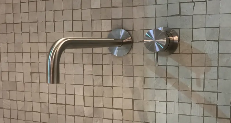 Waterevolution Flow Einbau-Waschtischarmatur komplett aus Edelstahl T116BIEV2 mit Auslauf 15 cm