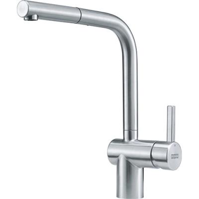 Robinetterie de cuisine en inox brossé Franke Atlas Neo avec bec extractible inox 115.0521.438