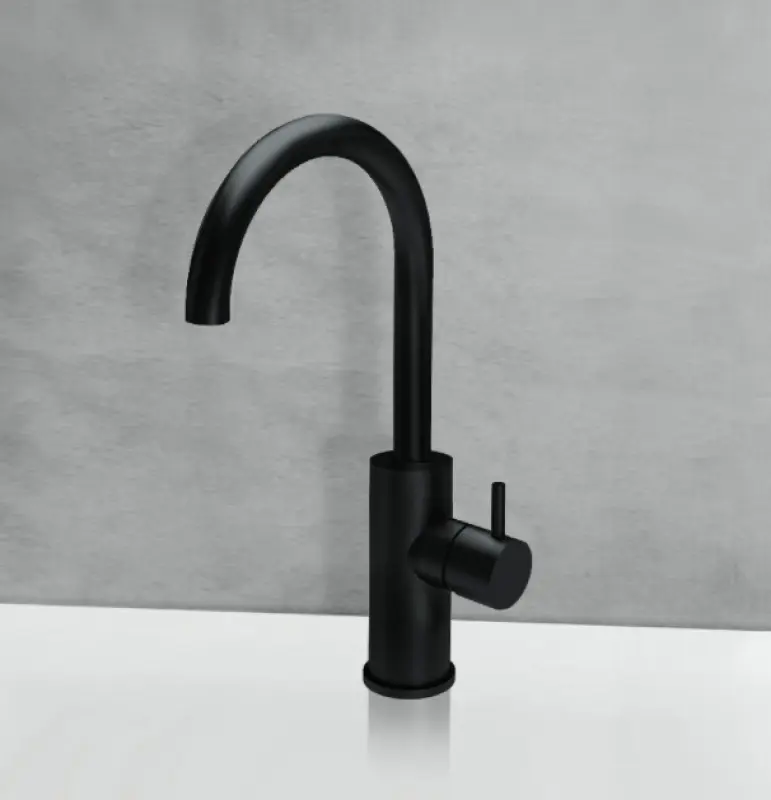 Waterevolution Flow Waschtischarmatur, hohes Modell, Schwarz matt T1121FPR