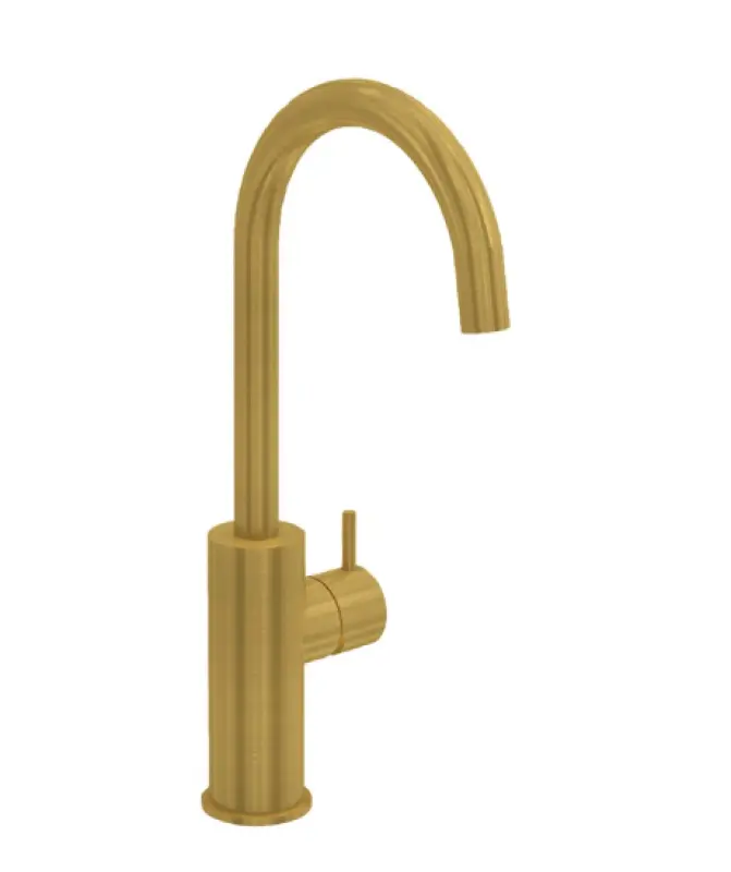 Waterevolution Flow Waschtischarmatur, hohes Modell, gebürstetes Messing T1121FULE