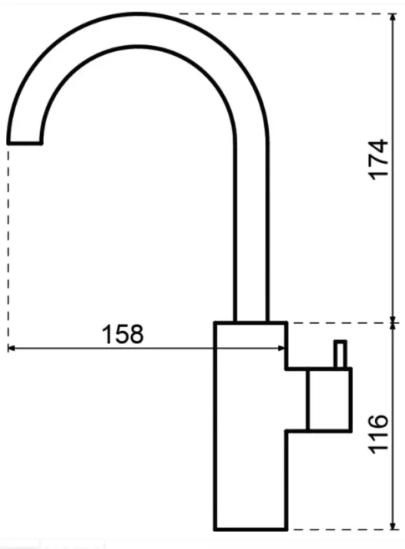 Waterevolution Flow Waschtischarmatur, hohes Modell, PVD gebürstetes Hellgold T1121FWGE