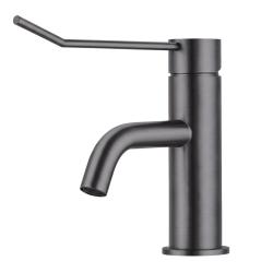 Waterevolution Flow Robinet de lavabo incl. click plug PVD gun metal T111GME
