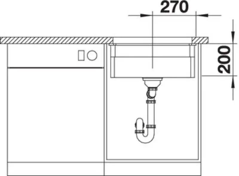 Blanco Etagon 500-U évier sous plan basalte 525154