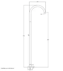 Waterevolution Flow Bec de baignoire sur pied Acier inoxydable T1673IE