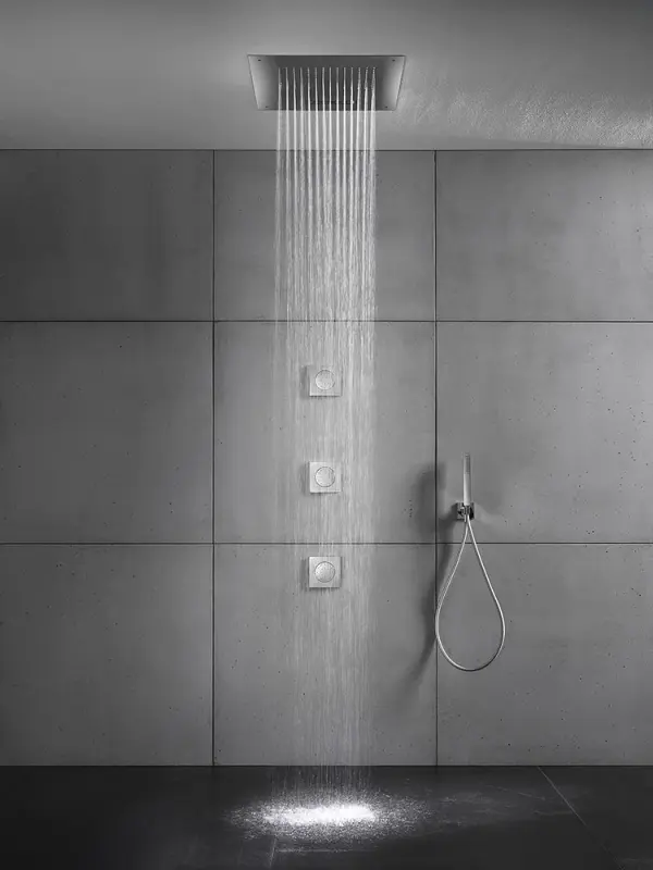 SB Square 316 Einbau-Regendusche 50x50cm komplett aus Edelstahl 1208946995