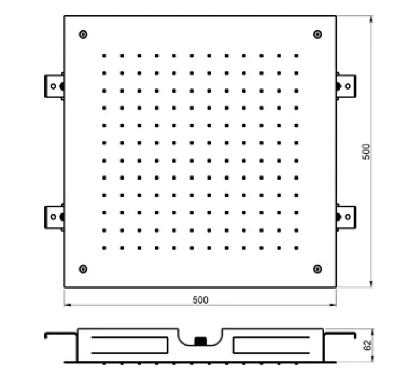SB Square 316 Einbau-Regendusche 50x50cm komplett aus Edelstahl 1208946995