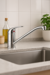 DEMM mitigeur de cuisine à levier unique avec bec pivotant chrome 1208947358