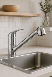 DEMM mitigeur cuisine avec bec extractible avec fonction rinçage douche chrome 1208947359