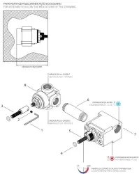 Waterevolution Flow mitigeur thermostatique de douche encastré avec 1 inverseur laiton brossé