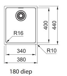 Franke Maris MRX 210.34 évier en inox à fleur de plan et sous plan 1270568038