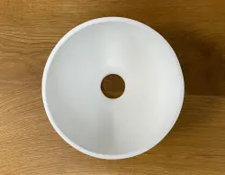 Lavabo Solid S en Solid Surface, rond, 20 x 20 x 11 cm, blanc mat, 1208953267