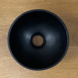 Lavabo Solid S en Solid Surface, rond, 20 x 20 x 11 cm, noir mat, 1208953268