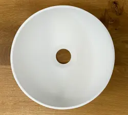 Lavabo Solid S en Solid Surface, rond, 25 x 25 x 11 cm, blanc mat, 1208953272