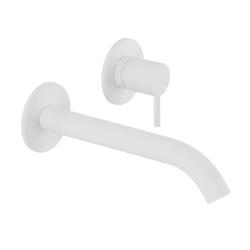 SB Round Mitigeur de lavabo, encastré, blanc mat 162mm