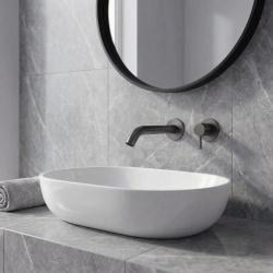 SB Round Mitigeur de lavabo encastré Gun Metal PVD 162mm