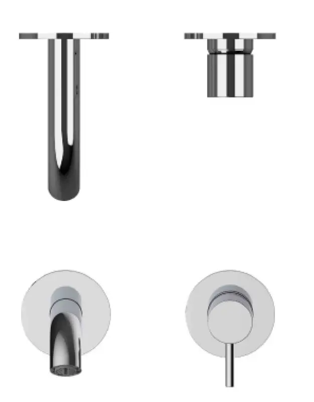 SB Round 316 Unterputz-Waschtischarmatur, gebürstetes Kupfer PVD 162mm