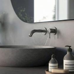 SB Round 316 Mitigeur de lavabo encastré Gun Metal 102mm