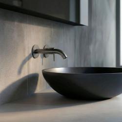 SB Round 316 Mitigeur de lavabo encastré Gun Metal PVD 132mm