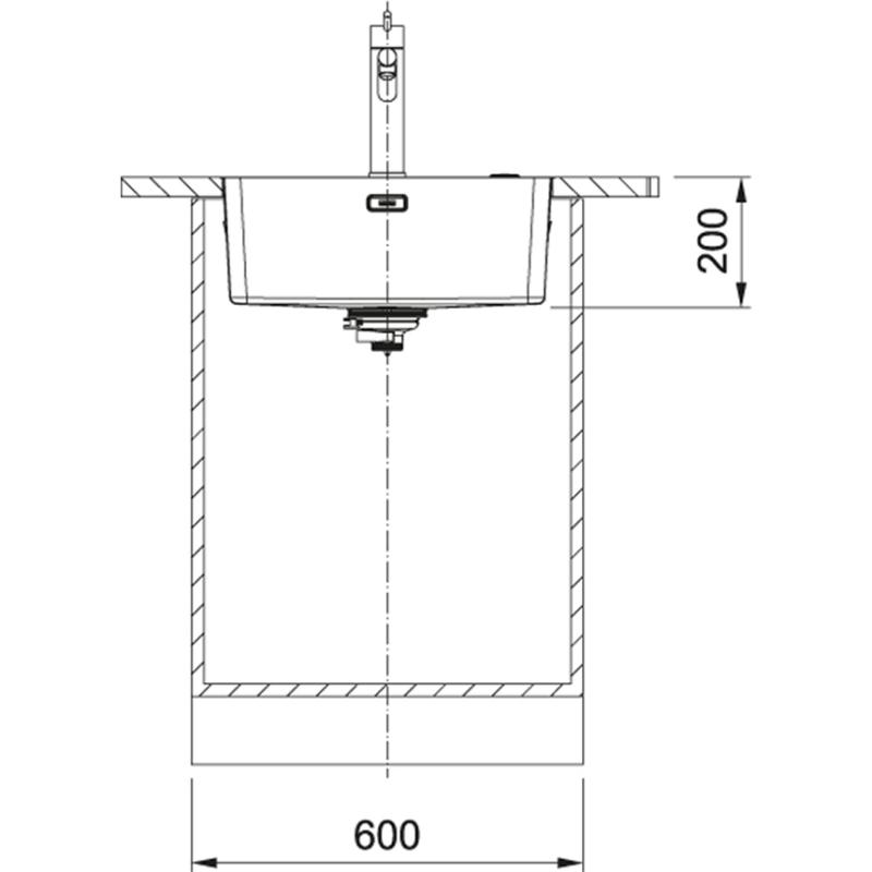 Franke Mythos MYX 210.50 Edelstahlspüle 50x40cm für flächenbündigen Einbau 127.0658.063