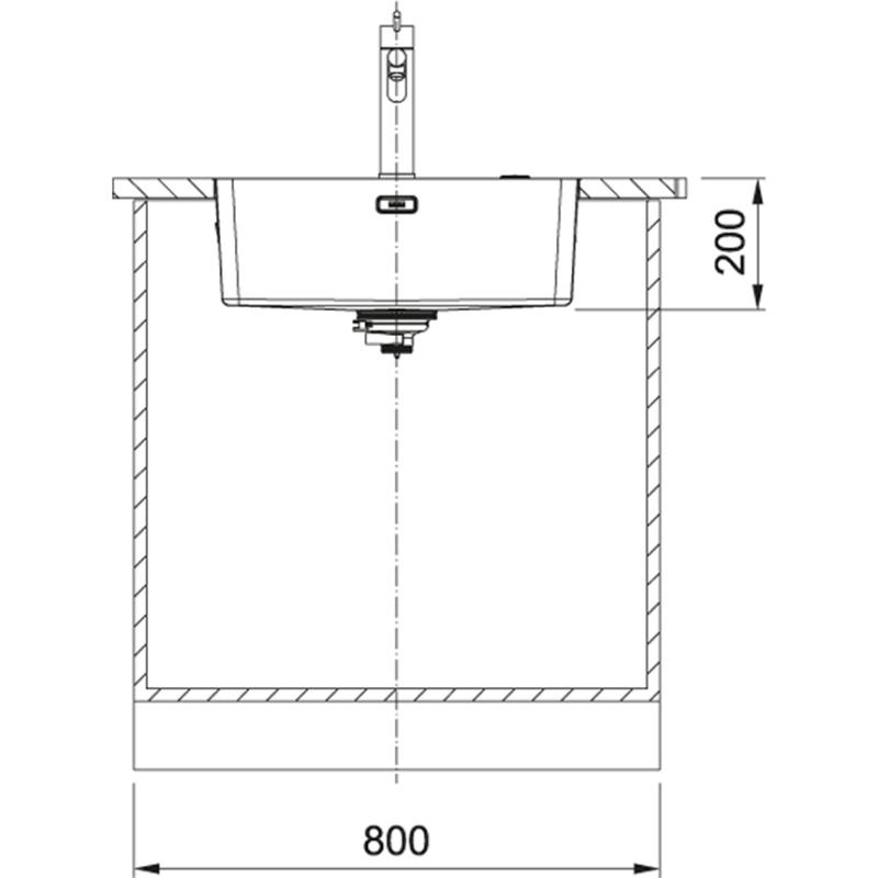 Franke Mythos MYX 210.55 Edelstahlspüle 55x40cm für flächenbündigen Einbau 127.0658.062